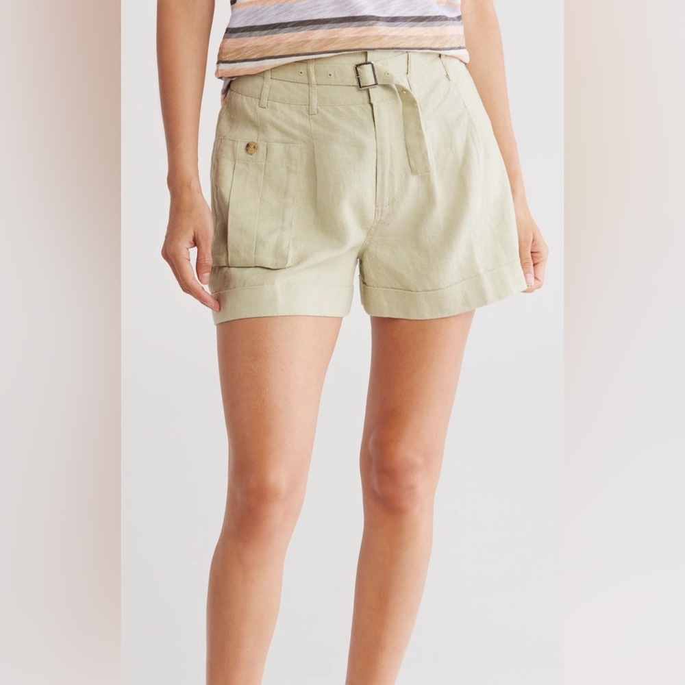 ATM Belted Linen Women’s Shorts. Size 10